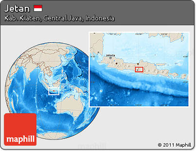 Shaded Relief Location Map of Jetan