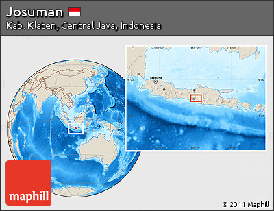 Shaded Relief Location Map of Josuman