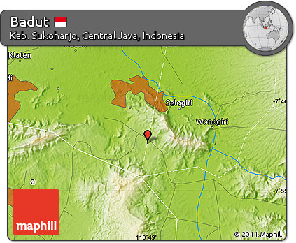 Physical Map of Badut