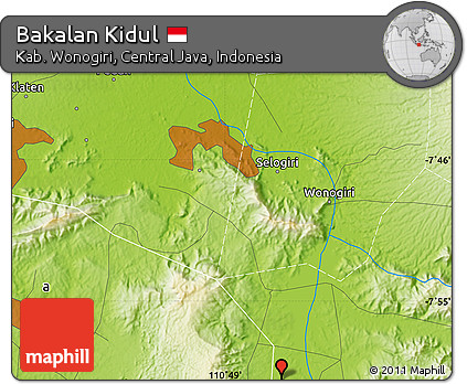 Physical Map of Bakalan Kidul