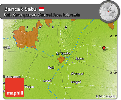 Physical Map of Bancak Satu
