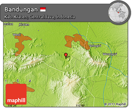 Physical Map of Bandungan