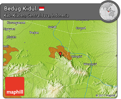 Physical Map of Bedug Kidul