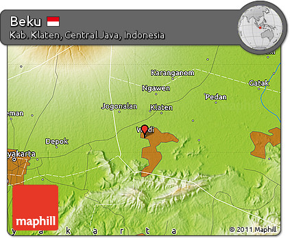 Physical Map of Beku