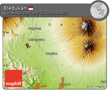 Physical Map of Bledukan