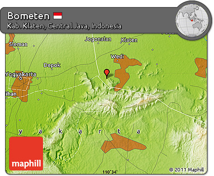 Physical Map of Bometen