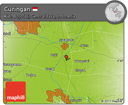 Physical Map of Curingan