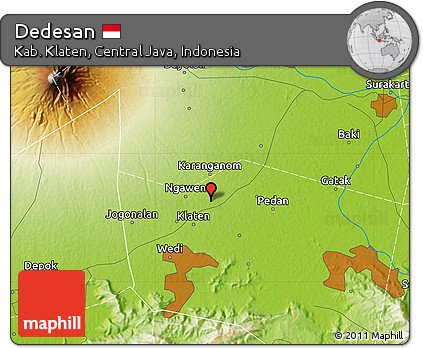 Physical Map of Dedesan