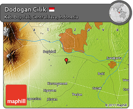 Physical Map of Dodogan Cilik