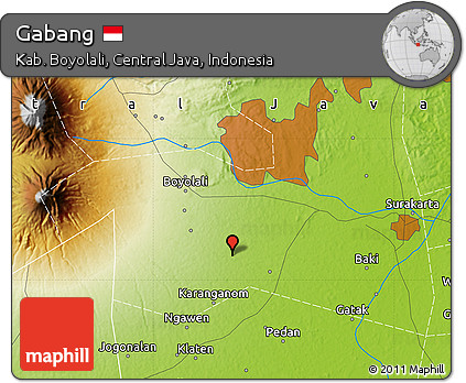 Physical Map of Gabang