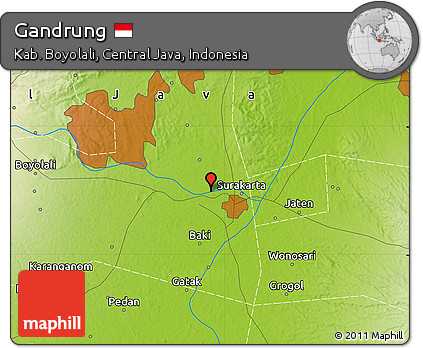 Physical Map of Gandrung