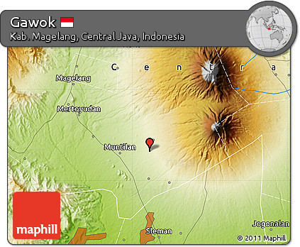 Physical Map of Gawok