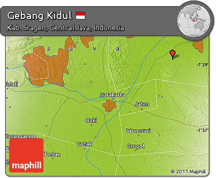 Physical Map of Gebang Kidul