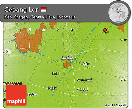 Physical Map of Gebang Lor