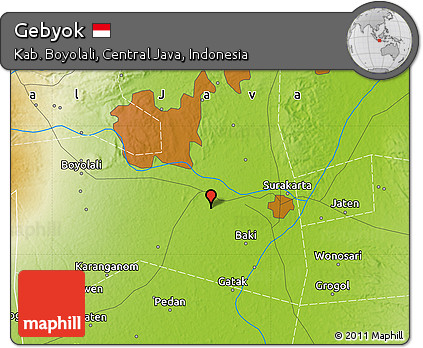 Physical Map of Gebyok