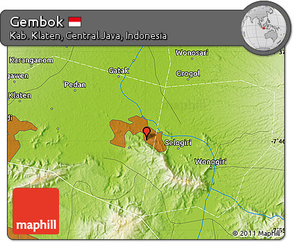 Physical Map of Gembok