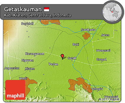 Physical Map of Getaskauman