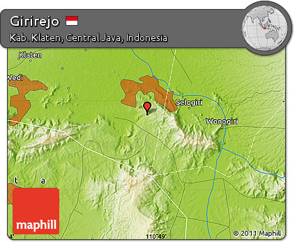 Physical Map of Girirejo