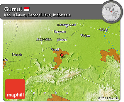 Physical Map of Gumul