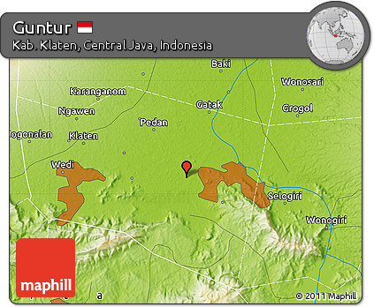 Physical Map of Guntur