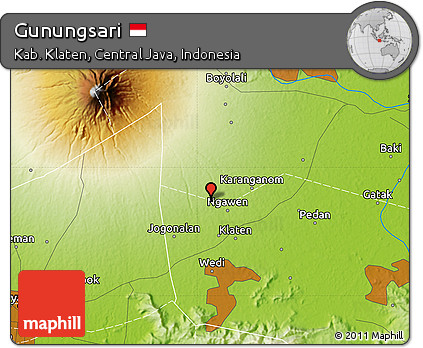 Physical Map of Gunungsari