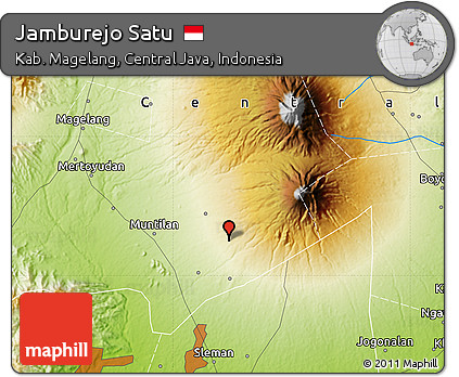 Physical Map of Jamburejo Satu