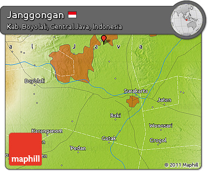 Physical Map of Janggongan