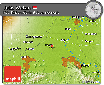 Physical Map of Jetis Wetan