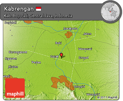 Physical Map of Kabrengan