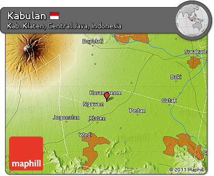 Physical Map of Kabulan