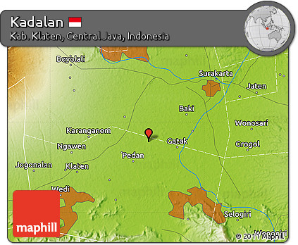 Physical Map of Kadalan
