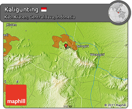 Physical Map of Kaligunting