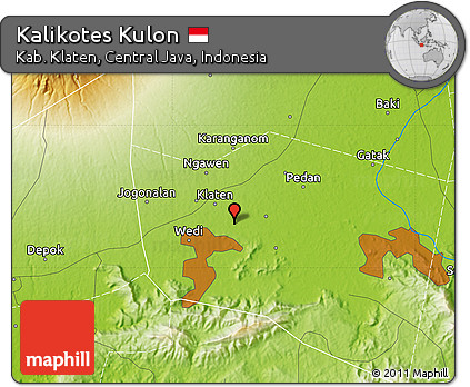 Physical Map of Kalikotes Kulon