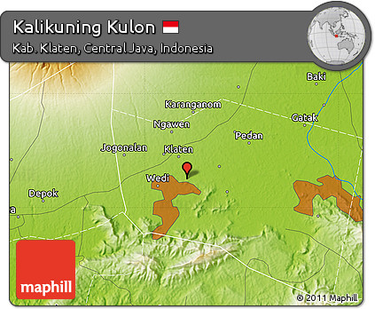 Physical Map of Kalikuning Kulon