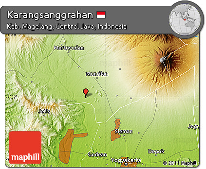 Physical Map of Karangsanggrahan