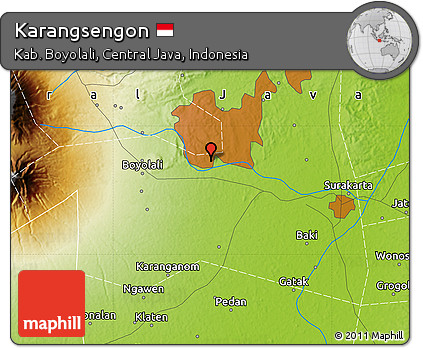 Physical Map of Karangsengon