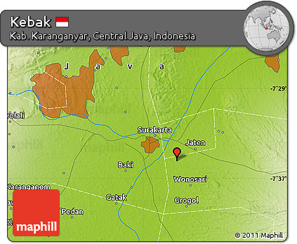 Physical Map of Kebak