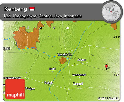 Physical Map of Kenteng