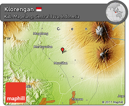 Physical Map of Klorengan