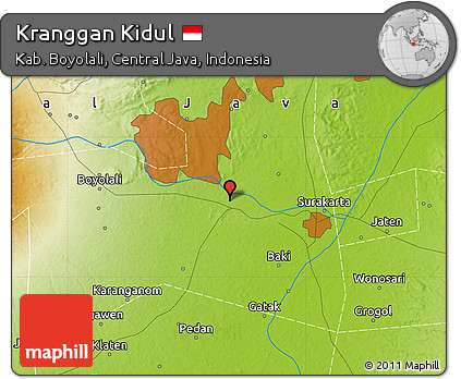 Physical Map of Kranggan Kidul