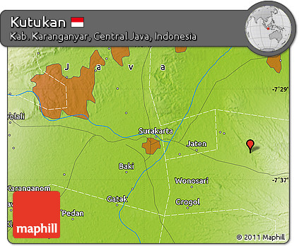 Physical Map of Kutukan