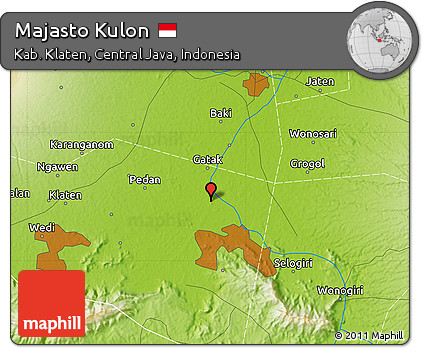 Physical Map of Majasto Kulon