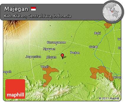 Physical Map of Majegan