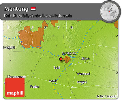 Physical Map of Mantung