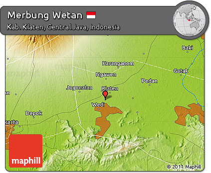 Physical Map of Merbung Wetan