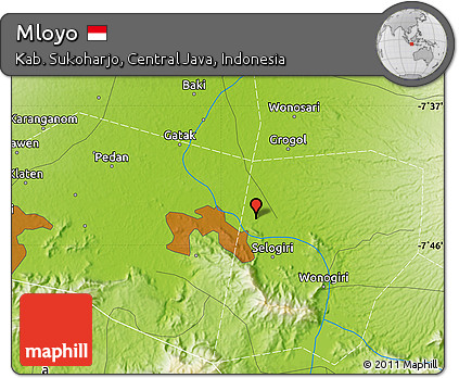 Physical Map of Mloyo