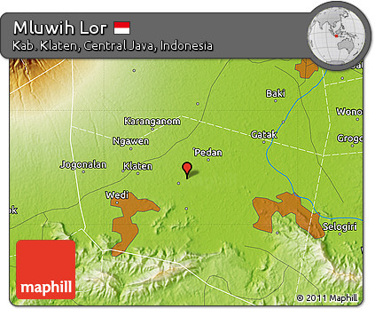 Physical Map of Mluwih Lor