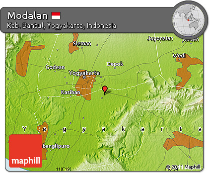 Physical Map of Modalan