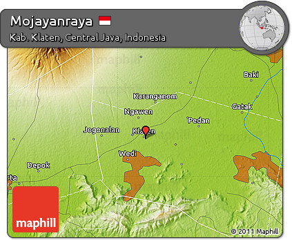Physical Map of Mojayanraya