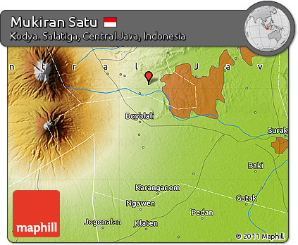 Physical Map of Mukiran Satu